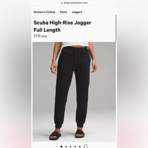 Lululemon size 2 Full length scuba sweatpants  tag was taken off worn 2x